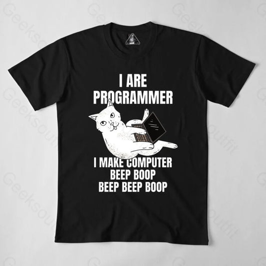 I Are Programmer Computer Cat T-Shirt - Geeksoutfit