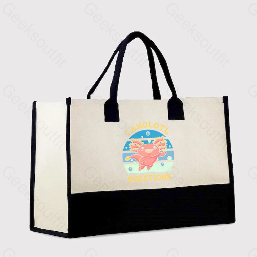 I Axolotl Questions Cotton Tote Bag White