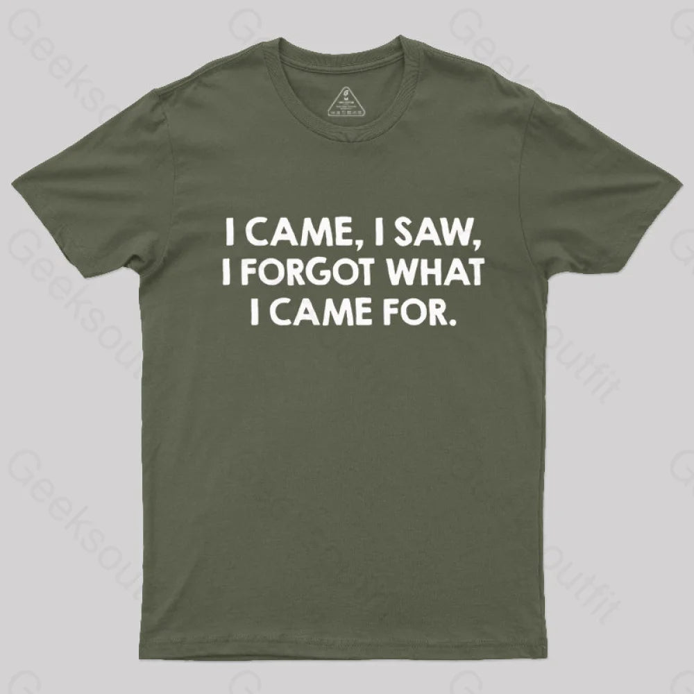 I Came And Saw Nerd T-Shirt Army Green / S