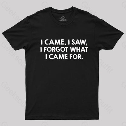 I Came And Saw Nerd T-Shirt Black / S