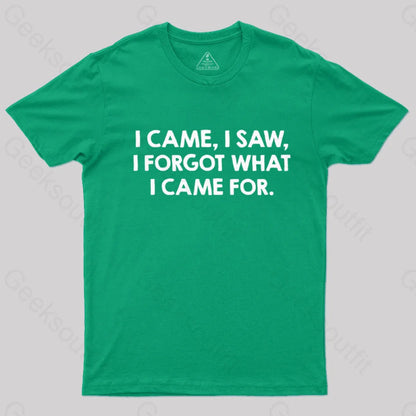 I Came And Saw Nerd T-Shirt Green / S