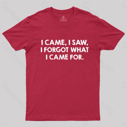 I Came And Saw Nerd T-Shirt Red / S