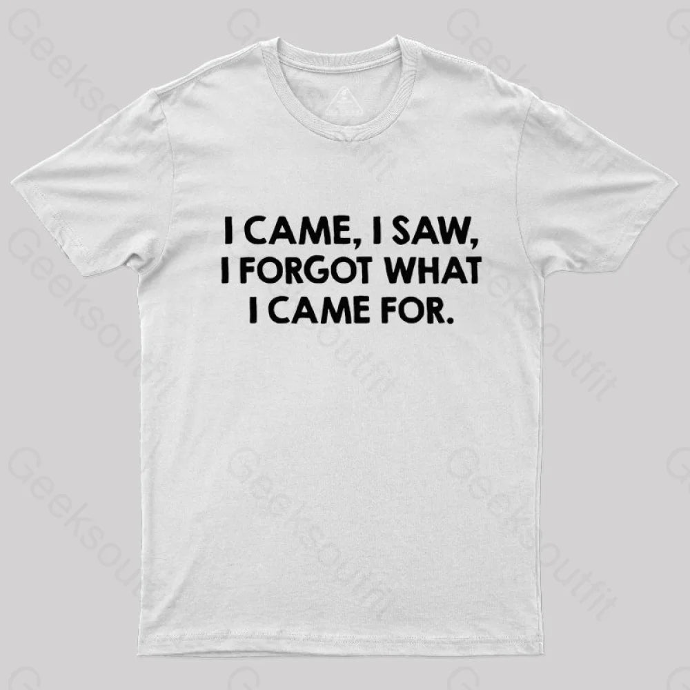 I Came And Saw Nerd T-Shirt White / S