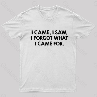 I Came And Saw Nerd T-Shirt White / S