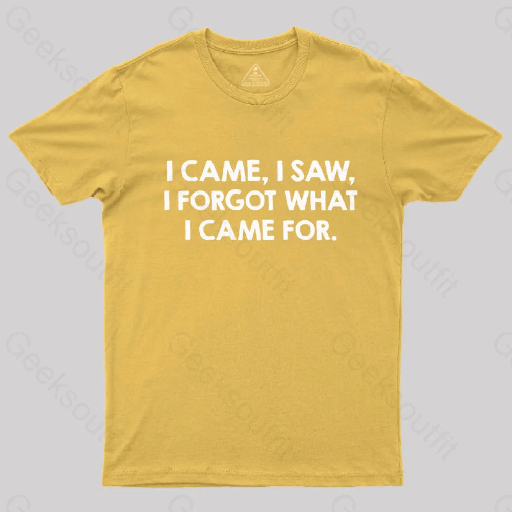 I Came And Saw Nerd T-Shirt Yellow / S