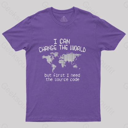 I Can Change The World T-Shirt Purple / S