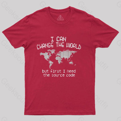 I Can Change The World T-Shirt Red / S