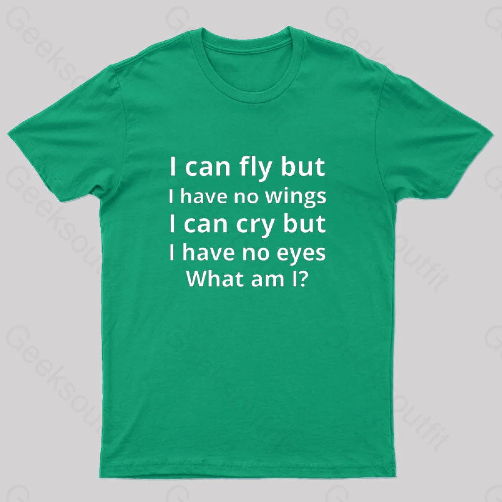 I Can Fly But Have No Wings Geek T-Shirt Green / S