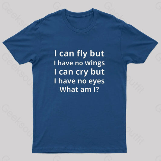 I Can Fly But Have No Wings Geek T-Shirt Navy / S