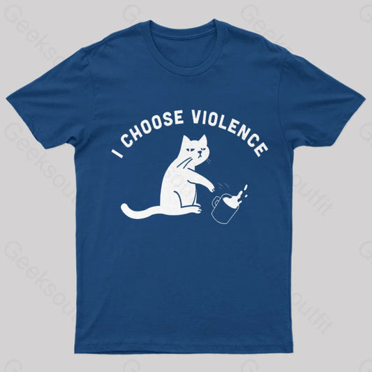 I Choose Violence Geek T-Shirt Navy / S