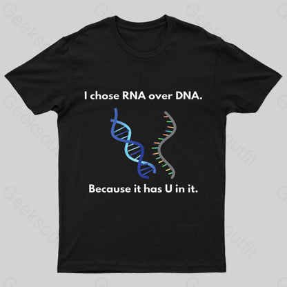 I Come Rna Over Dna Geek T-Shirt Black / S