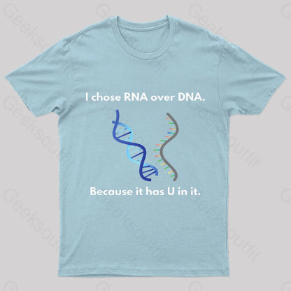 I Come Rna Over Dna Geek T-Shirt Light Blue / S