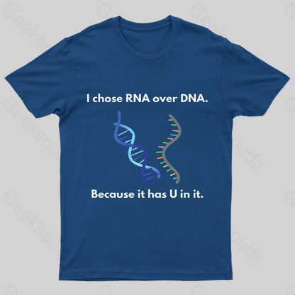 I Come Rna Over Dna Geek T-Shirt Navy / S