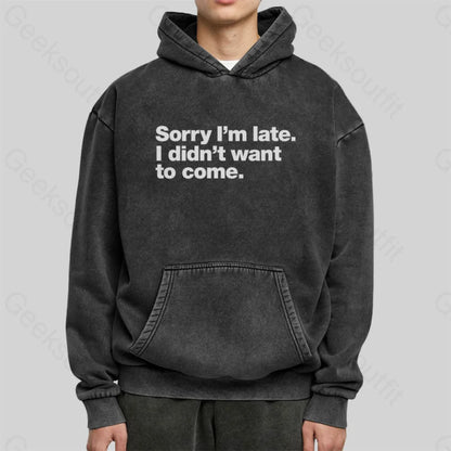 I Didn’t Want To Come Washed Hoodie