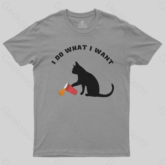 I do what i want funny cat T-Shirt - Geeksoutfit