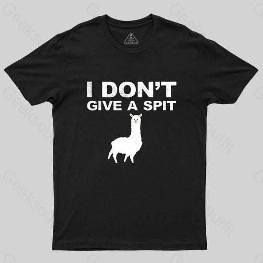 I Don't Give a Spit Funny Alpaca T-shirt - Geeksoutfit