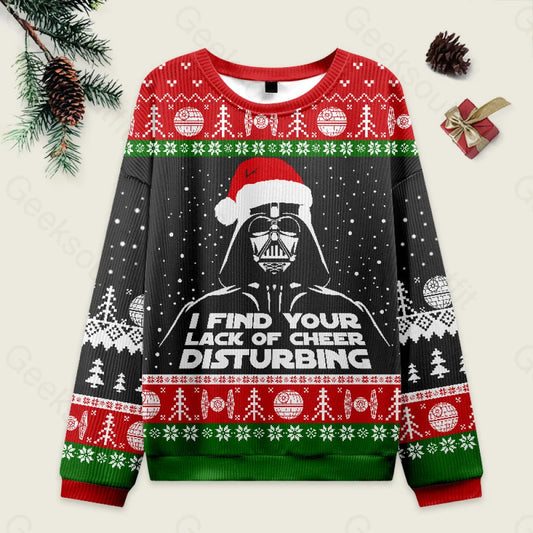 I Find Your Lack Of Cheer Disturbing Black Ugly Christmas Sweater