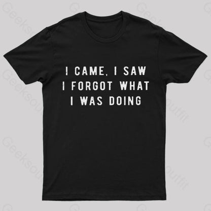 I Forgot What Was Doing Geek T-Shirt Black / S