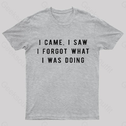 I Forgot What Was Doing Geek T-Shirt Grey / S