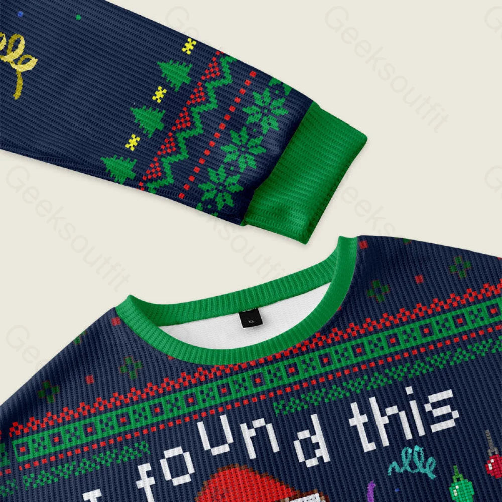 I Found This Dark Blue Ugly Christmas Sweater