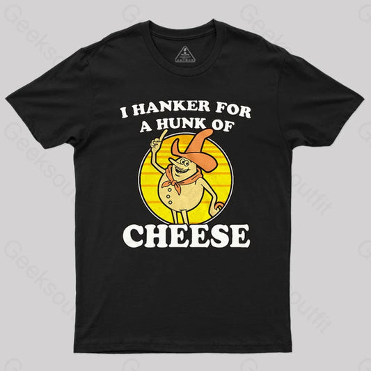 I Hanker For A Hunk Of Cheese Time Timer T-Shirt Black / S