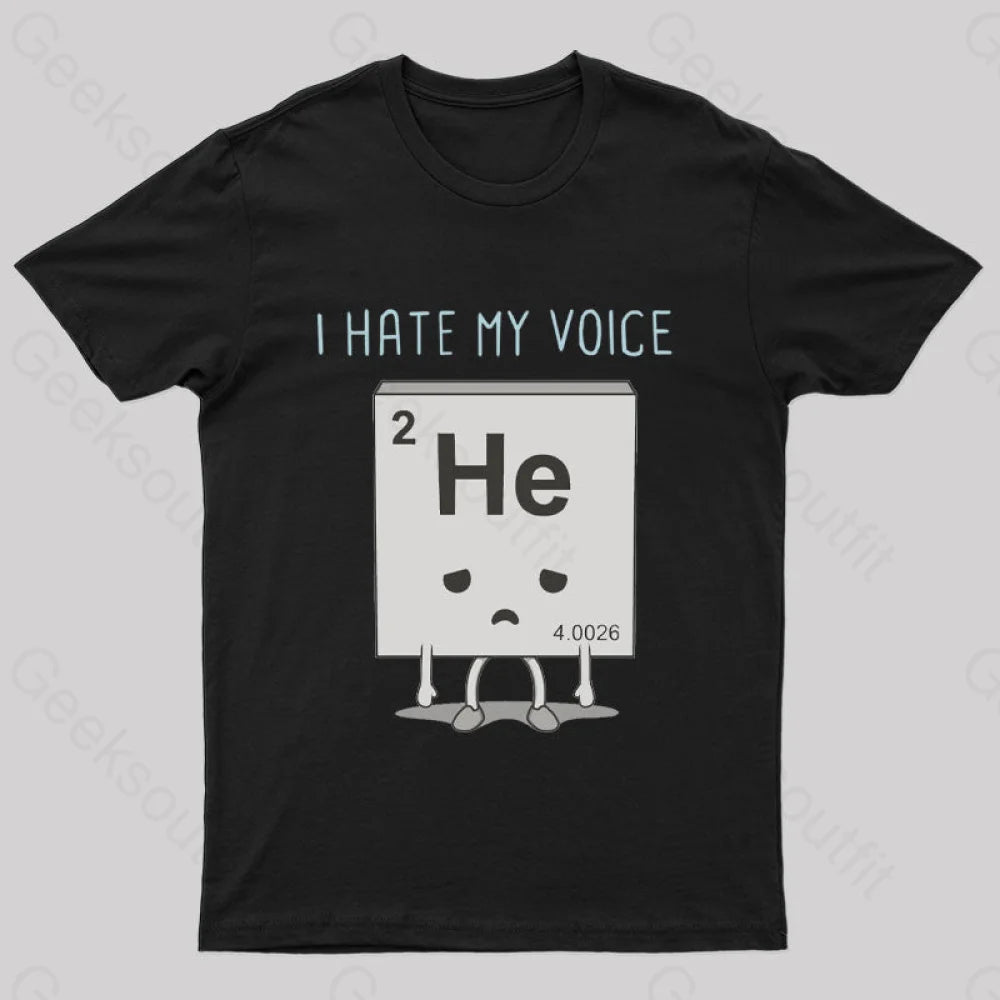 I Hate My Voice¡­ Nerd T-Shirt Black / S