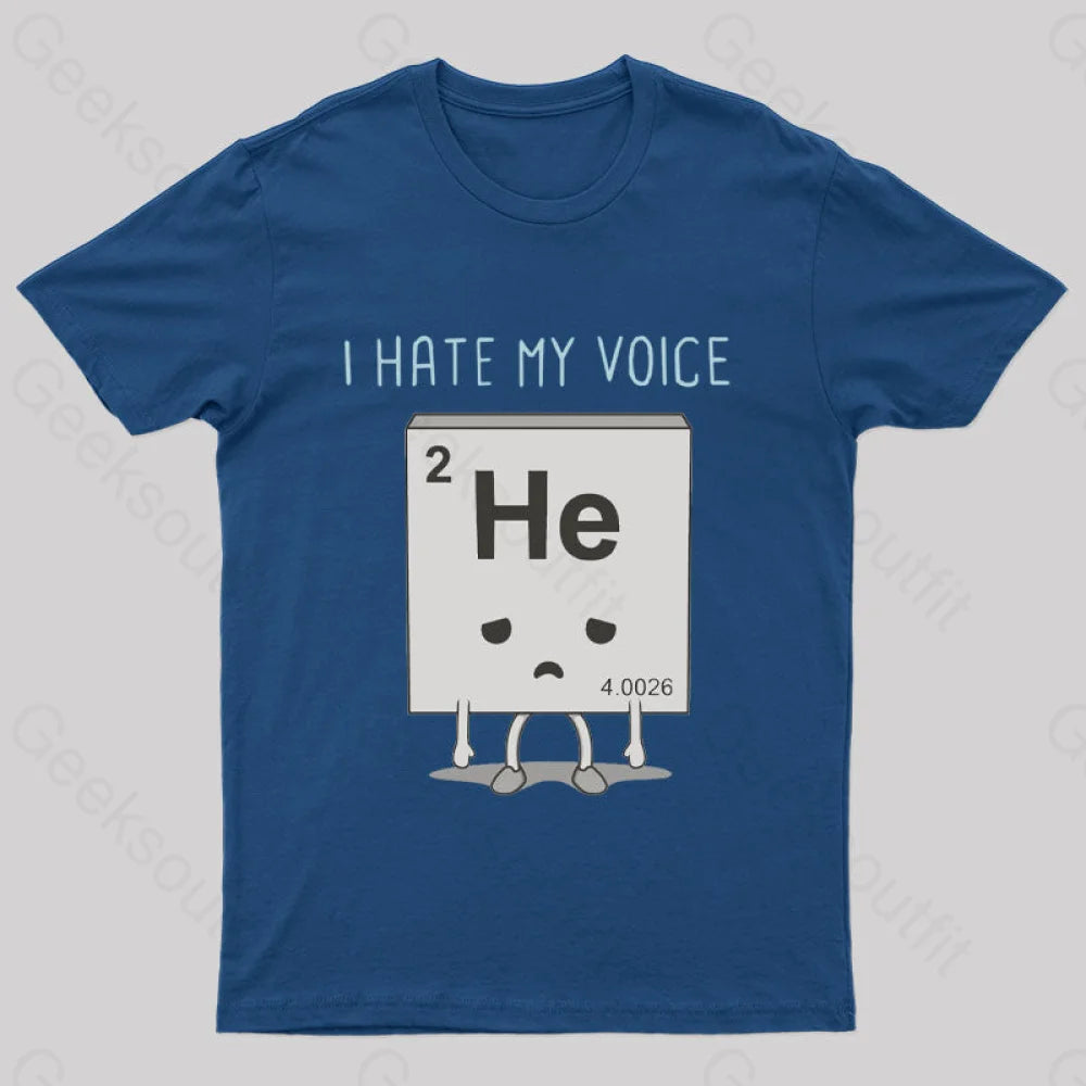 I Hate My Voice¡­ Nerd T-Shirt Navy / S