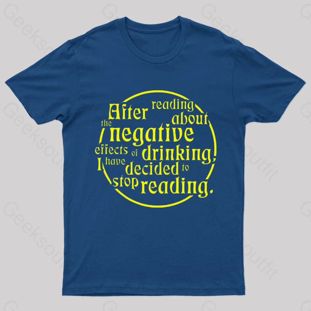 I Have Decided To Stop Reading Nerd T-Shirt Navy / S