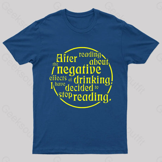 I Have Decided To Stop Reading Nerd T-Shirt Navy / S