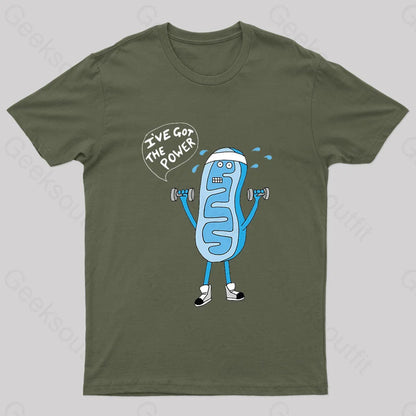 I Have Got The Power Nerd T-Shirt Army Green / S