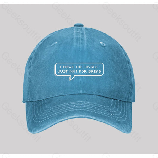 I Have The Tingle Washed Vintage Baseball Cap Blue