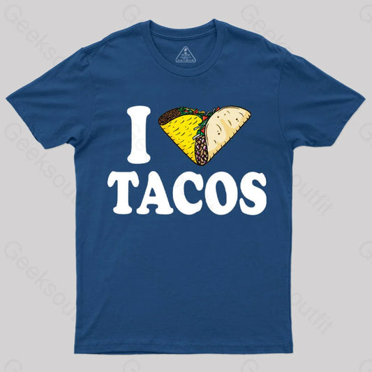 I Heart Tacos T-Shirt Navy / S