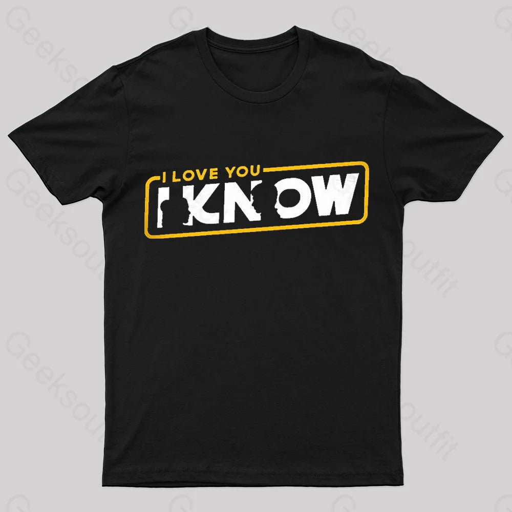 I Know Geek T-Shirt Black / S