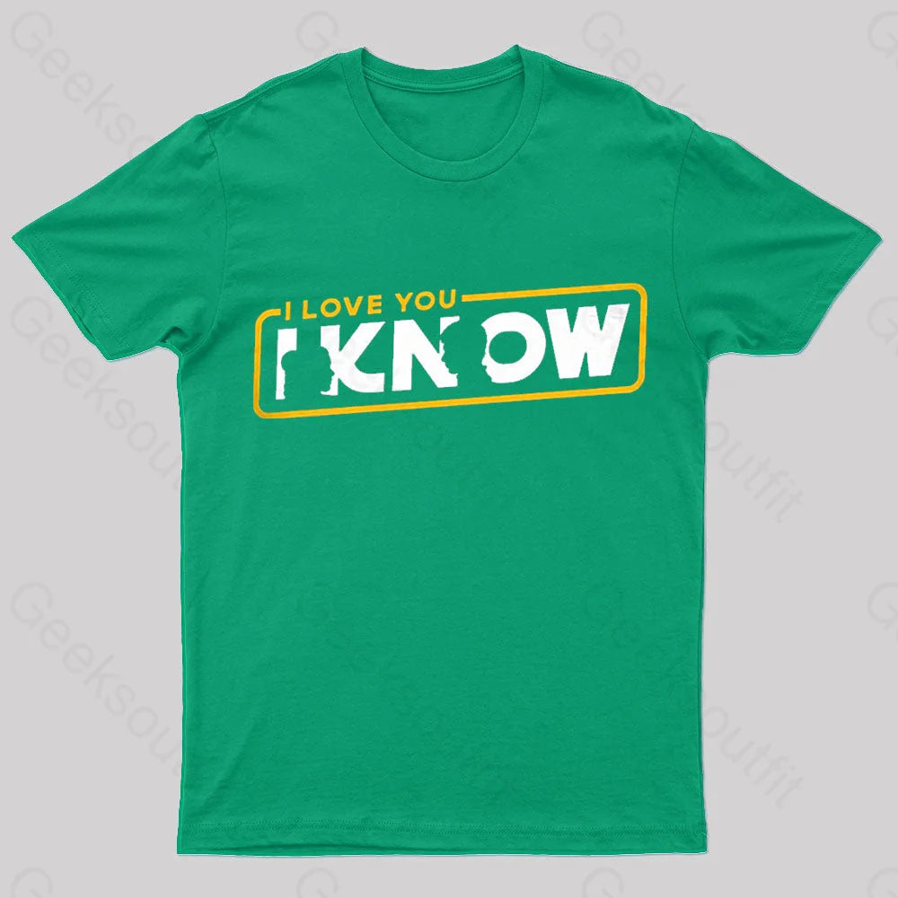 I Know Geek T-Shirt Green / S