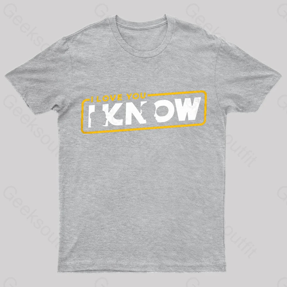 I Know Geek T-Shirt Grey / S