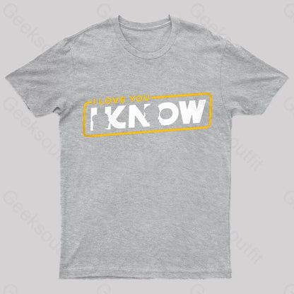 I Know Geek T-Shirt Grey / S