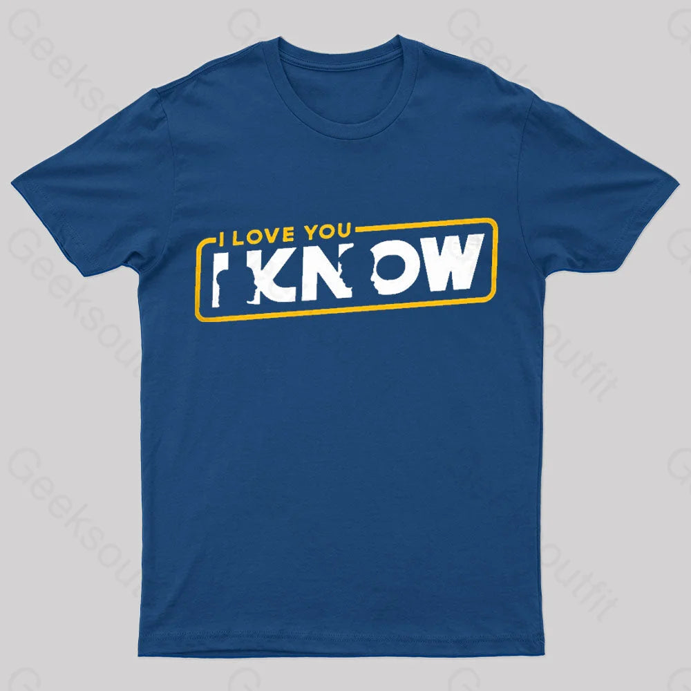 I Know Geek T-Shirt Navy / S