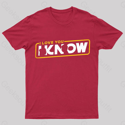 I Know Geek T-Shirt Red / S