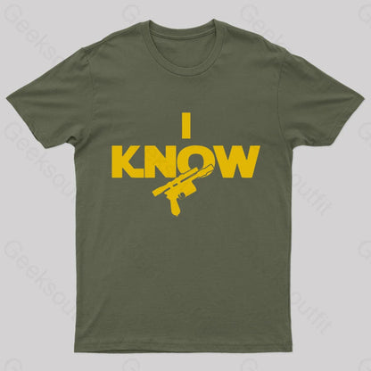 I Know Nerd T-Shirt Army Green / S