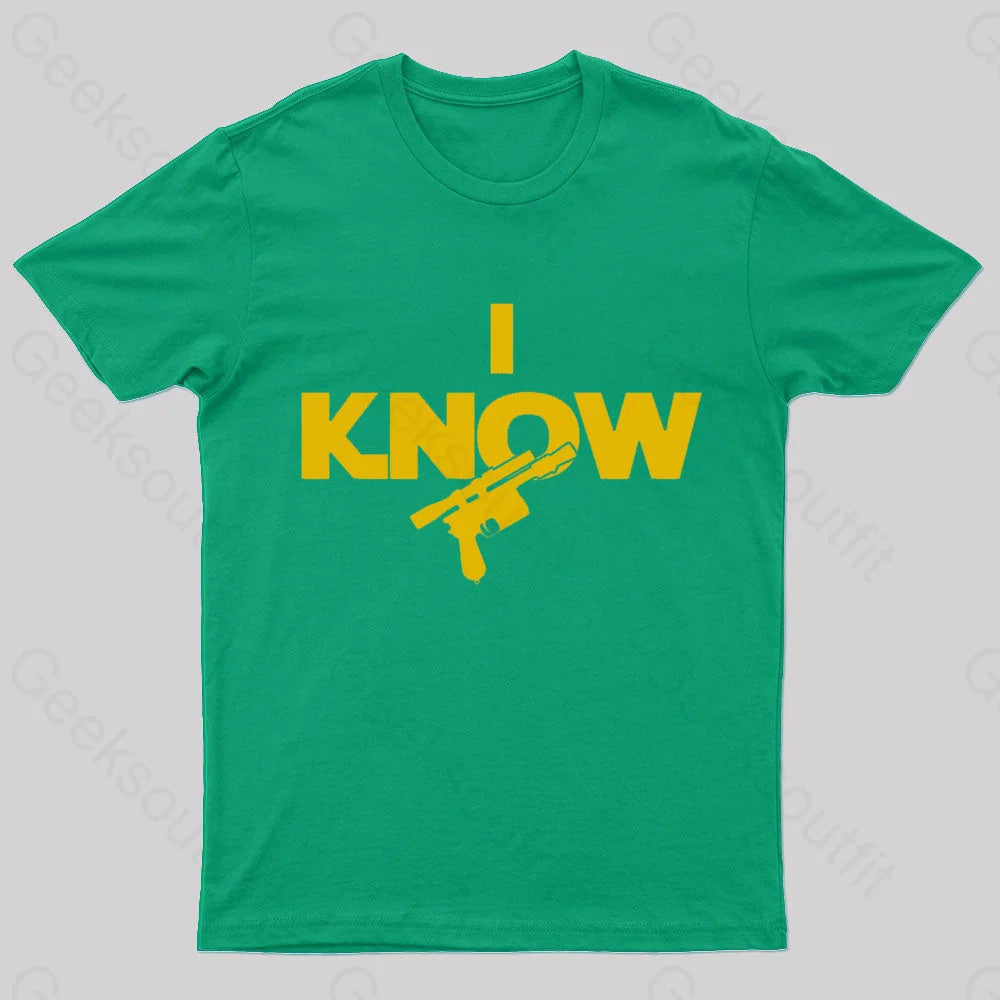 I Know Nerd T-Shirt Green / S