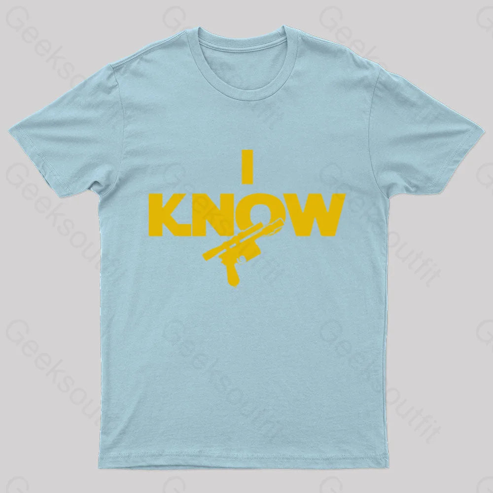 I Know Nerd T-Shirt Light Blue / S