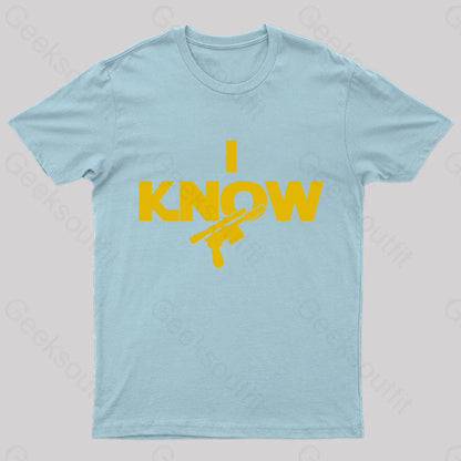 I Know Nerd T-Shirt Light Blue / S