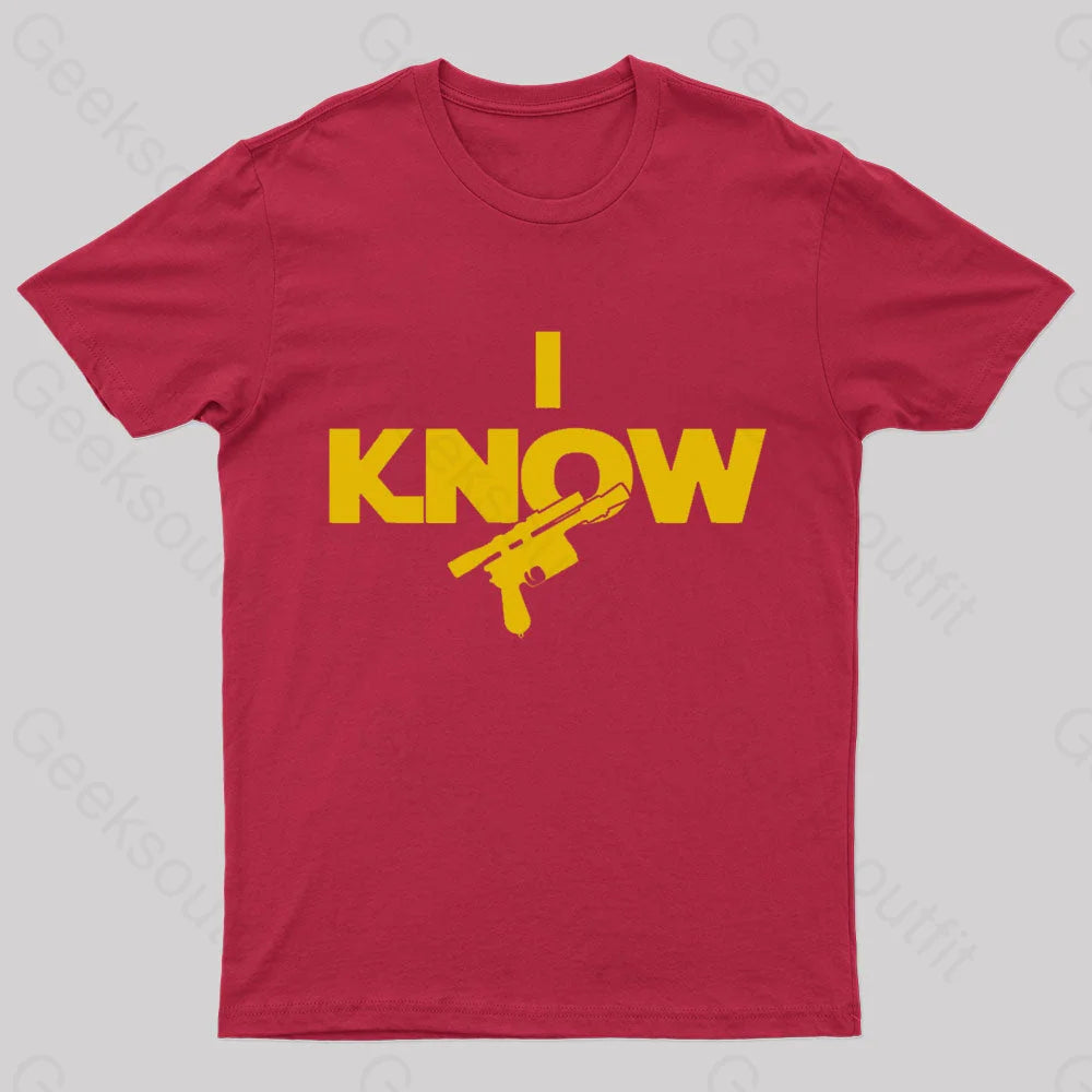 I Know Nerd T-Shirt Red / S