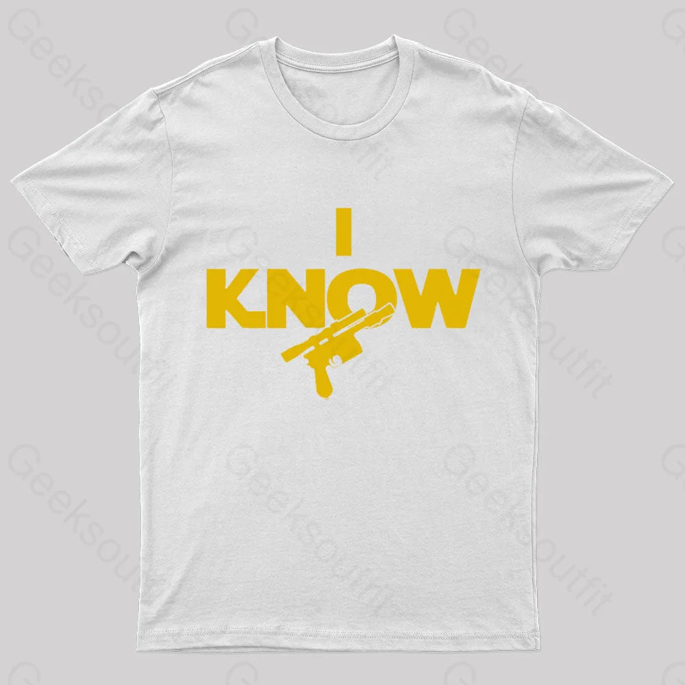 I Know Nerd T-Shirt White / S