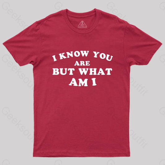 I Know You Are But What Am T-Shirt Red / S Yc