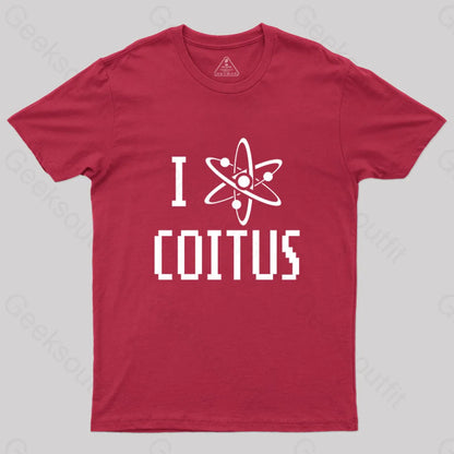 I Love Coitus T-Shirt Red / S