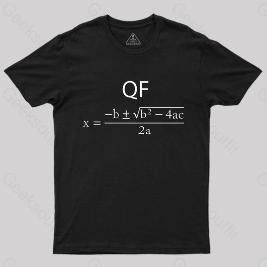 I Love Math Quadratic Formula T-Shirt Black / S