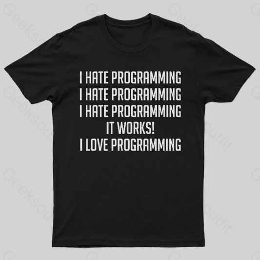 I Love Programming T-Shirt Black / S