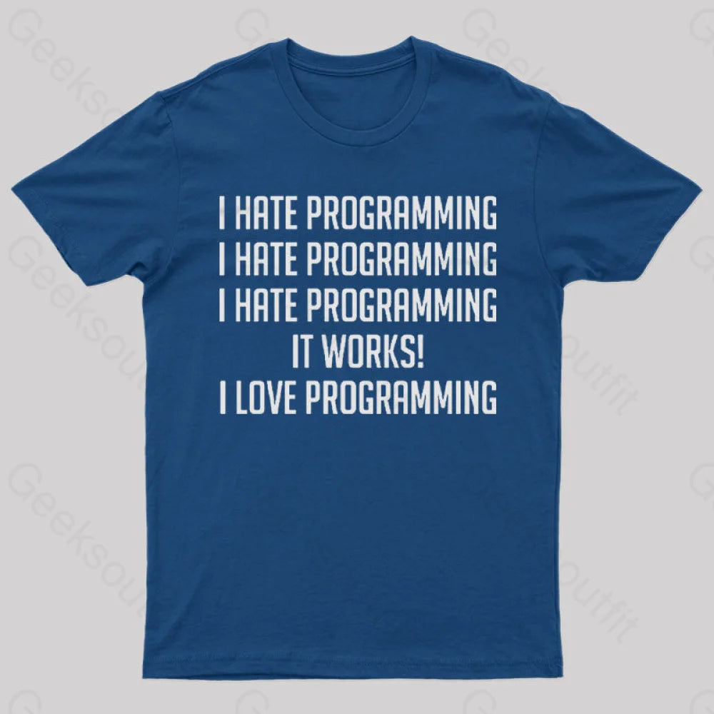 I Love Programming T-Shirt Navy / S