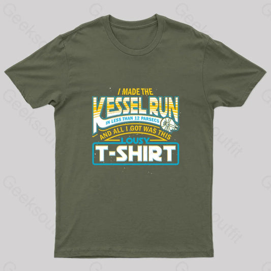 I Made The Kessel Run Geek T-Shirt Army Green / S